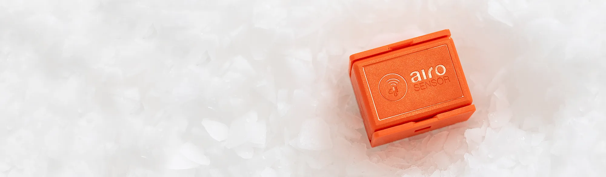 SenseAnywhere AiroSensor -lämpötila-anturi jään keskellä
