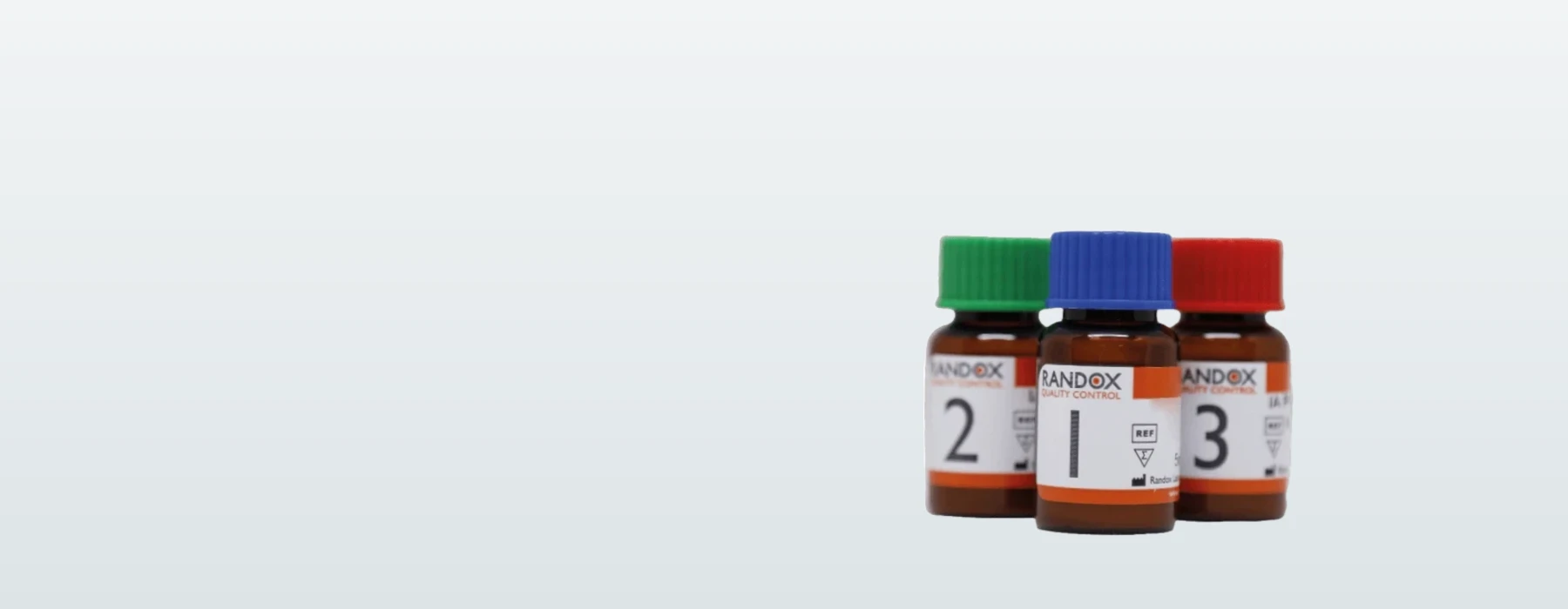 Randox Acusera -kontrollipullot tasoilla 1, 2 ja 3